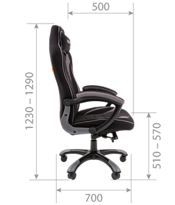 Кресло игровое CHAIRMAN GAME 28 Полиэстер комбинированная ткань красный/черный в Сарапуле - предосмотр 4
