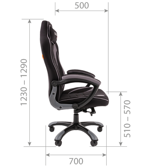 Кресло игровое CHAIRMAN GAME 28 Полиэстер комбинированная ткань красный/черный в Сарапуле - изображение 4