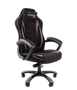 Кресло игровое CHAIRMAN GAME 28 Полиэстер комбинированная ткань серый/черный в Ижевске