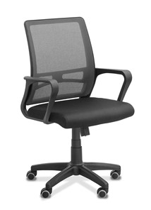 Офисное кресло для сотрудника Акцент, сетка YM/ткань TW / черная/серая в Ижевске