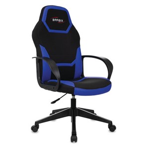 Компьютерное кресло BRABIX "Alpha GM-018", ткань/экокожа, черное/синее, 532638, GM-018_532638 в Глазове