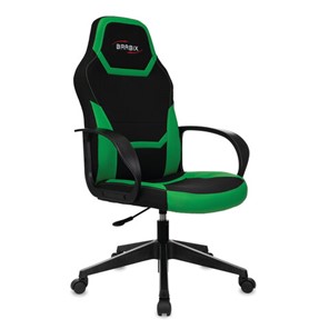 Офисное кресло BRABIX "Alpha GM-018", ткань/экокожа, черное/зеленое, 532639, GM-018_532639 в Глазове