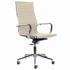Офисное кресло BRABIX PREMIUM "Intense EX-531", экокожа, хром, бежевое, 532541 в Глазове
