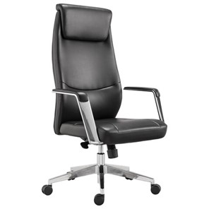 Офисное кресло BRABIX PREMIUM "Jazz EX-757", синхромеханизм, алюминий, экокожа, черное, 532489 в Глазове