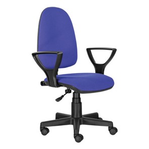 Кресло компьютерное Brabix Prestige Ergo MG-311 (регулируемая эргономичная спинка, ткань, черно-синее) 531876 в Сарапуле - предосмотр
