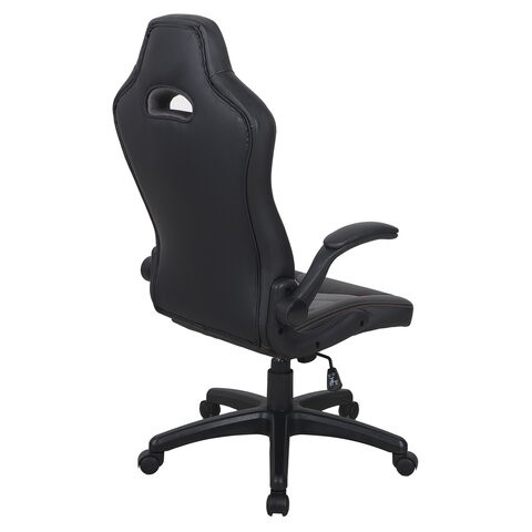 Офисное кресло BRABIX "Skill GM-005", откидные подлокотники, экокожа, черное/оранжевое, 532495 в Сарапуле - изображение 2