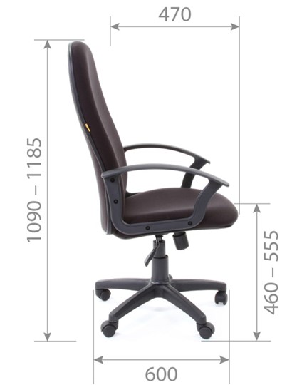 Компьютерное кресло CHAIRMAN 289, ткань, цвет черный в Сарапуле - изображение 3