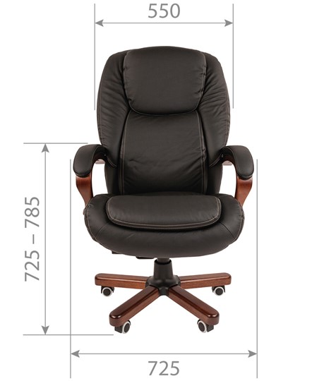 Компьютерное кресло CHAIRMAN 408 кожа черная в Ижевске - изображение 1