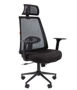 Компьютерное кресло CHAIRMAN 535 BLACK Сетчатый акрил черный / Полиэстер черный в Глазове
