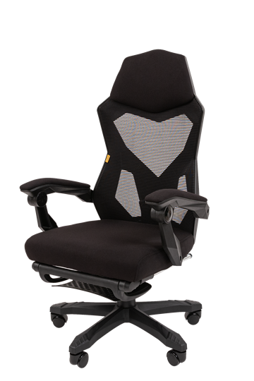 Офисное кресло CHAIRMAN 571 с подставкой для ног , Сетчатый акрил черный / Полиэстер черный в Ижевске - изображение 5
