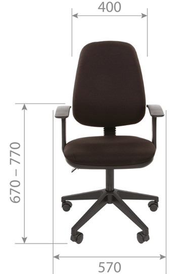 Офисное кресло CHAIRMAN 661 Ткань стандарт 15-21 черная в Сарапуле - изображение 3