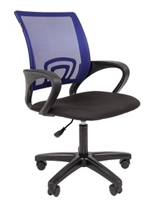 Кресло компьютерное CHAIRMAN 696 black LT, синий в Глазове