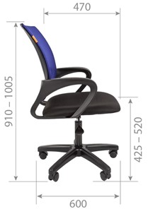 Офисное кресло CHAIRMAN 696 black LT, серое в Сарапуле - предосмотр 2