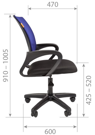 Офисное кресло CHAIRMAN 696 black LT, серое в Сарапуле - изображение 2