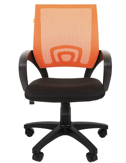 Офисное кресло CHAIRMAN 696 black Сетчатый акрил DW66 оранжевый в Сарапуле - изображение 4