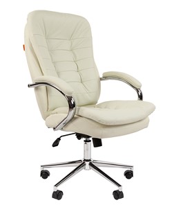 Кресло офисное CHAIRMAN 795 кожа, цвет белый в Сарапуле - предосмотр