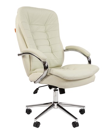 Кресло офисное CHAIRMAN 795 кожа, цвет белый в Сарапуле - изображение