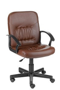 Кресло офисное Чат кожзам коричневый в Ижевске