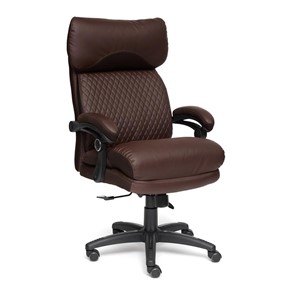 Компьютерное кресло CHIEF кож/зам/ткань, коричневый/коричневый стеганный, 36-36/36-36 стеганный/24 арт.13111 в Глазове