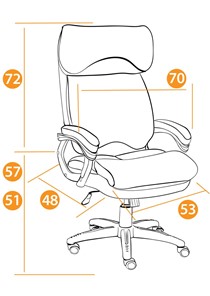 Компьютерное кресло DUKE флок/ткань, серый/серый, 29/TW-12 арт.14039 в Глазове - предосмотр 27