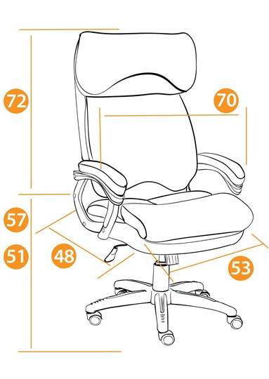 Компьютерное кресло DUKE флок/ткань, серый/серый, 29/TW-12 арт.14039 в Глазове - изображение 27