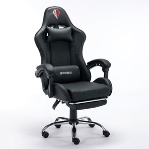 Кресло офисное RABIX "Dexter GM-135", подножка, две подушки, экокожа, черное, 532800 в Глазове