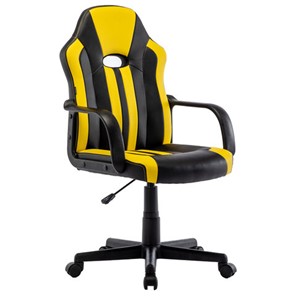 Офисное кресло RABIX "Stripe GM-202", экокожа, черное/желтое, 532510 в Ижевске