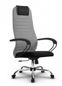 Кресло компьютерное SU-BK130-10 CH серый/черный в Сарапуле