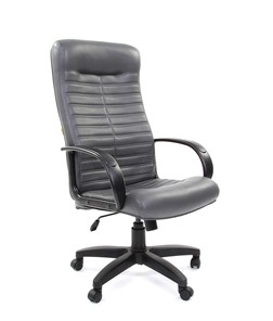 Кресло CHAIRMAN 480 LT, экокожа, цвет серый в Глазове
