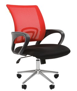 Кресло CHAIRMAN 696 CHROME Сетка TW-69 (красный) в Глазове
