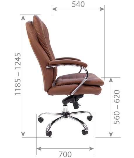 Кресло офисное CHAIRMAN 795 кожа, цвет белый в Сарапуле - изображение 3