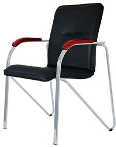 Офисный стул Самба СРП-036 Эмаль черный/красное дерево в Глазове - предосмотр