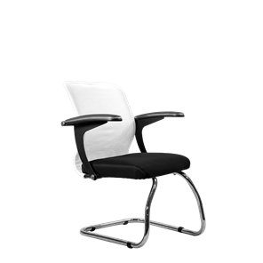 Офисный стул SU-M-4/подл.160/осн.007, Белый/Черный в Сарапуле