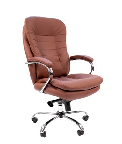 Офисное кресло CHAIRMAN 795 кожа, цвет коричневый в Ижевске