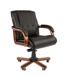 Кресло CHAIRMAN 653M кожа черная в Сарапуле
