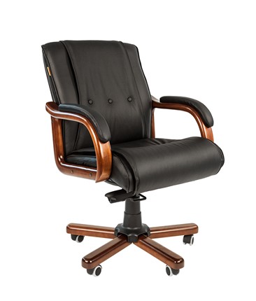 Кресло CHAIRMAN 653M кожа черная в Глазове - изображение