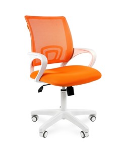 Офисное кресло CHAIRMAN 696 white, ткань, цвет оранжевый в Глазове