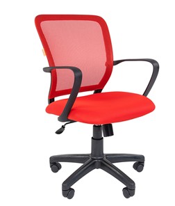 Офисное кресло CHAIRMAN 698 black TW-69, ткань, цвет красный в Ижевске