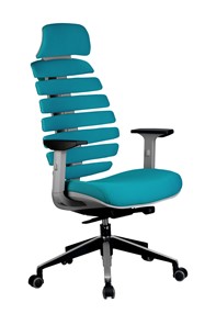 Кресло Riva Chair SHARK (Лазурный/серый) в Ижевске