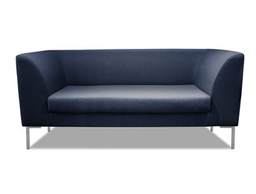 Мягкий офисный диван Сиеста 2-местный, ткань Bahama / синяя в Ижевске