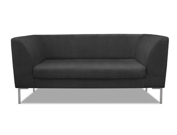 Мягкий офисный диван Сиеста 2-местный, ткань Сахара / серая С26 в Ижевске