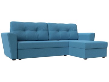 Угловой диван для гостиной Амстердам Лайт, Амур голубой (рогожка) в Сарапуле - предосмотр