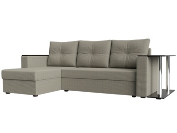 Угловой диван с оттоманкой Атланта Лайт, Корфу 02 (рогожка) в Сарапуле
