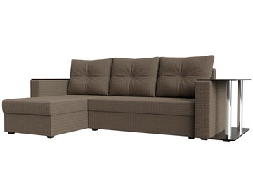 Угловой диван с оттоманкой Атланта Лайт, Корфу 03 (рогожка) в Сарапуле
