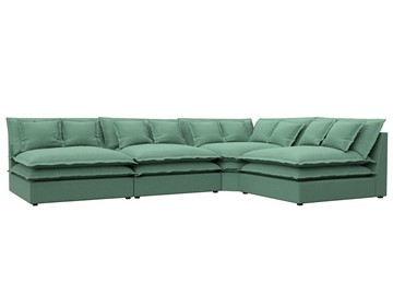 Угловой диван Лига-040, Амур зеленый (рогожка) в Глазове