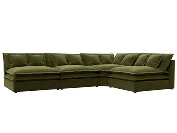 Угловой диван Лига-040, Зеленый (микровельвет) в Сарапуле