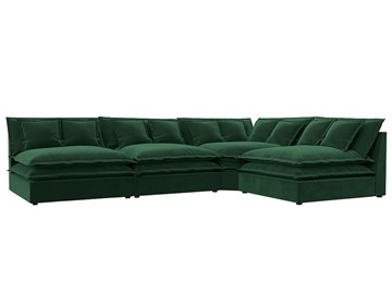 Угловой диван Лига-040, Зеленый (велюр) в Глазове