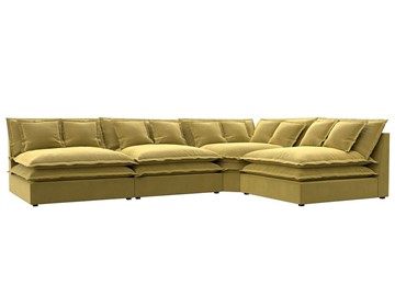 Угловой диван Лига-040, Желтый (микровельвет) в Глазове