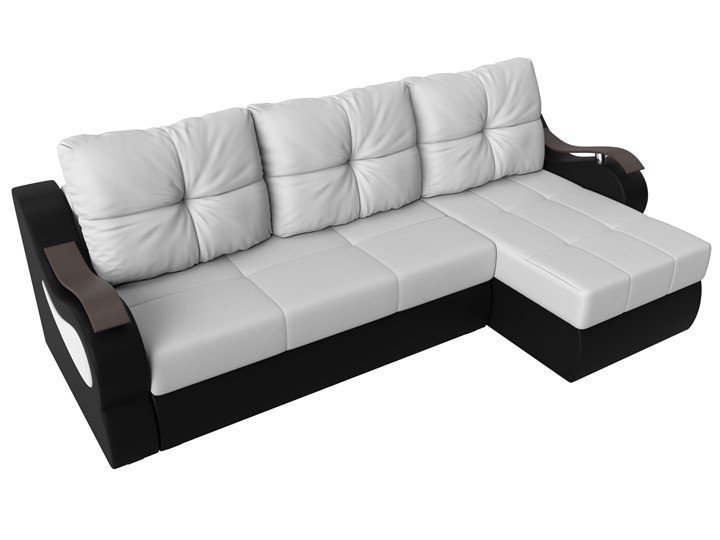 Угловой диван Меркурий, Белый/черный (экокожа) в Сарапуле - изображение 4