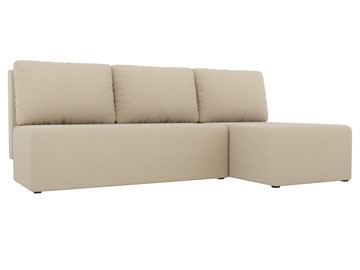 Угловой диван с оттоманкой Поло, Бежевый (рогожка) в Сарапуле
